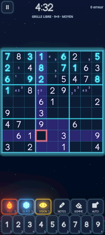 Capture de Grid Runner dans le style Néon Arcade